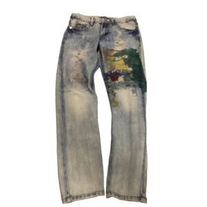 Demolition Straight Leg Boys Distressed Denim 14